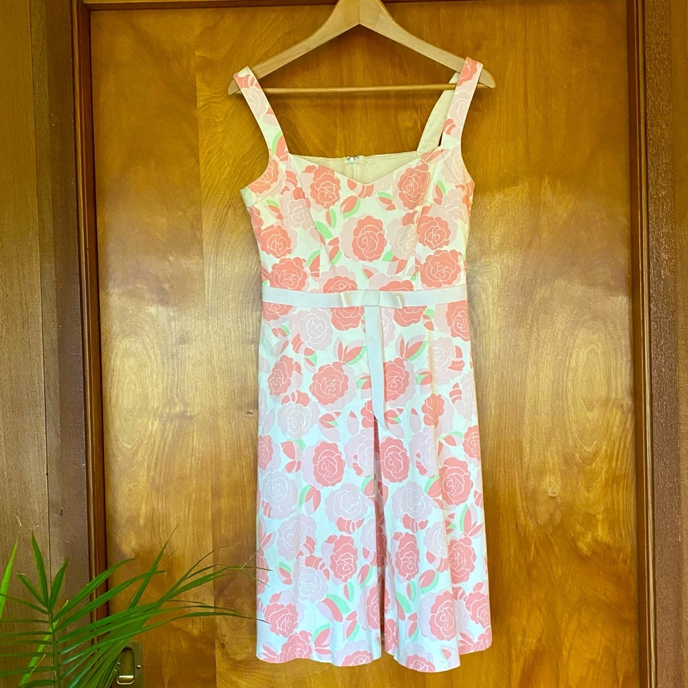 Y2K Cotton sateen stretch semiformal tea dress